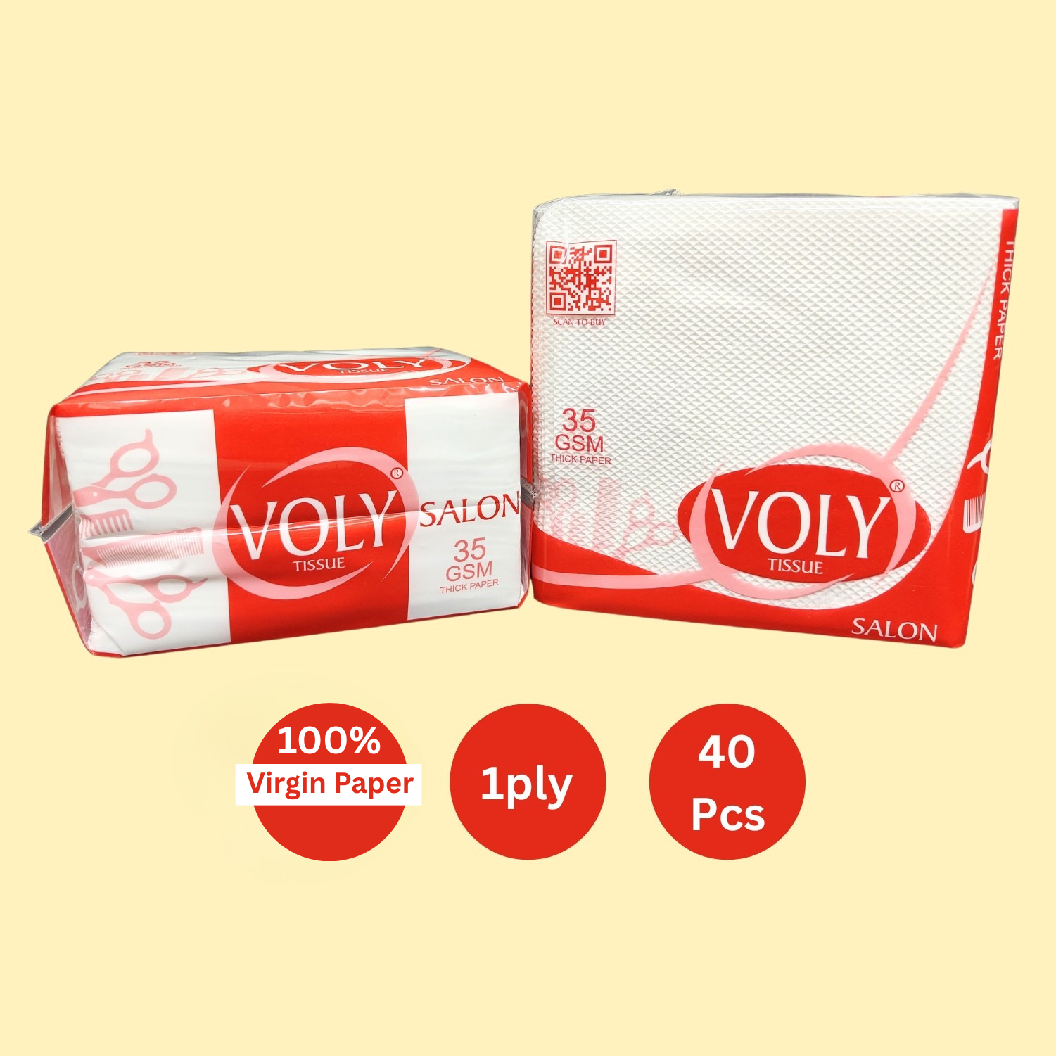 Voly Salon 27x26 Tissue Paper Napkins - Image 2